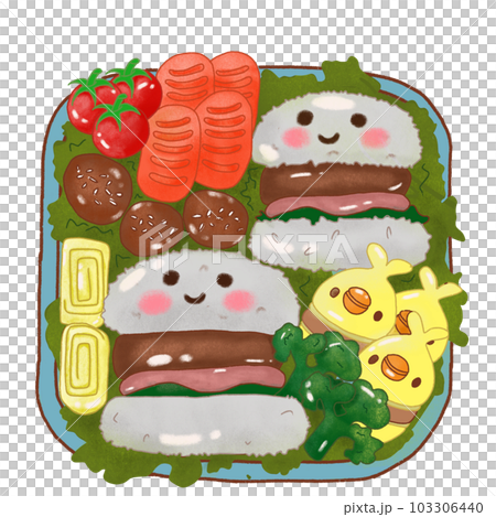 bento,food,rice,sausage,illustration 103306440