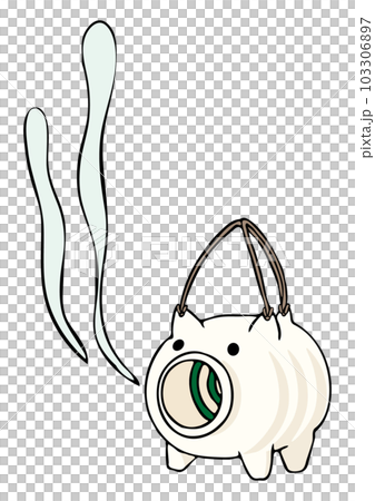 蚊遣り豚のベクターイラスト 103306897