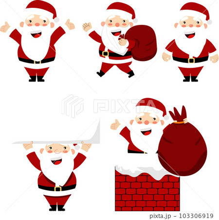 Santa claus cartoon set Santa claus cartoon set 103306919