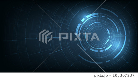 Circular digital background. 103307237