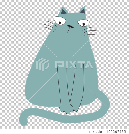 Cute cat character, Doodle cartoon style. 103307426