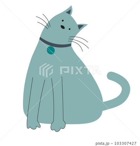 Cute cat character, Doodle cartoon style. 103307427