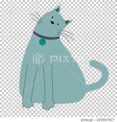 Cute cat character, Doodle cartoon style. 103307427