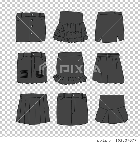 黑色迷你裙插圖集 黑色迷你裙插圖集 103307677