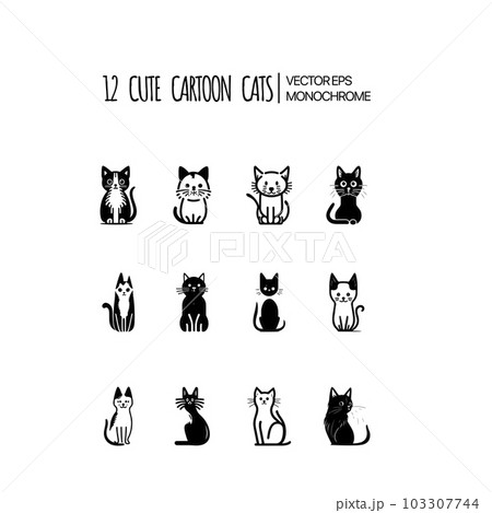 Cat icon (PFP) bushes - Stock Illustration [105927740] - PIXTA