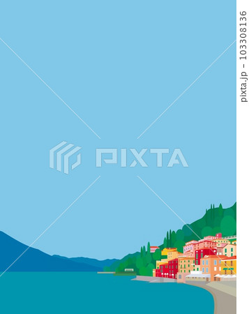 ヴァレンナ　varenna　コモ湖　lago　di　como　イタリア　italia 103308136