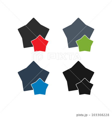 Star Icon Set. Flat style vector EPS. Star Icon Set. Flat style vector EPS. 103308228