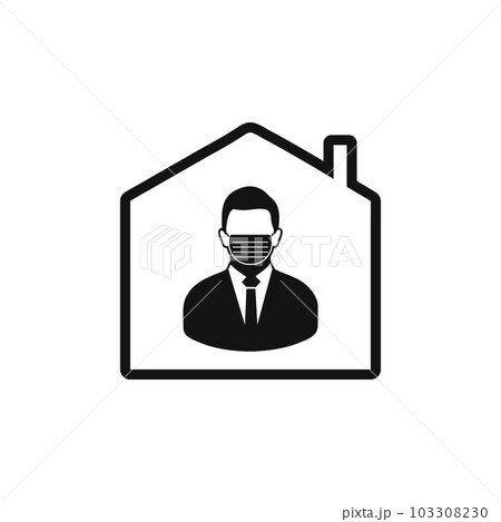 Home Quarantine, Coronavirus Prevention Icon. Editable Vector Symbol Illustration. 103308230