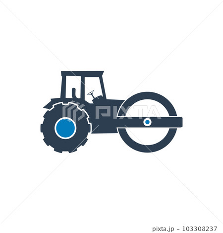 Steam Roller Icon. Flat Style vector EPS. Steam Roller Icon. Flat Style vector EPS. 103308237