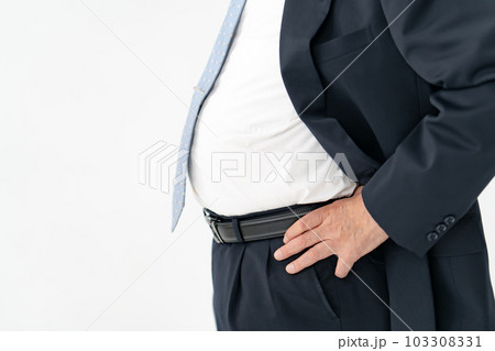 肥満 お腹 メタボ シニア 男性 肥満 お腹 メタボ シニア 男性 103308331