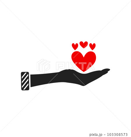 Peace Icon. With Love, Heart and Hand Symbols. Editable Flat Vector Illustration. Peace Icon. With Love, Heart and Hand Symbols. Editable Flat Vector Illustration. 103308573