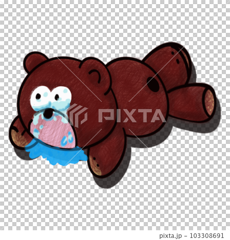 sad bear broken heart 103308691