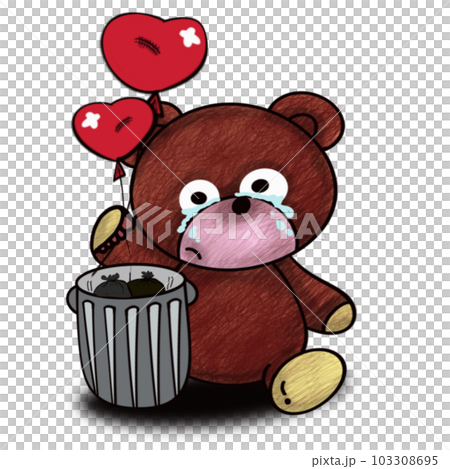 sad bear broken heart sad bear broken heart 103308695