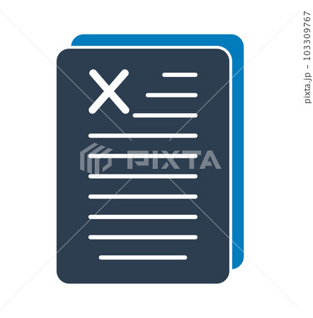 Invalid Document Icon. Flat style vector EPS.のイラスト素材 [103309767] - PIXTA