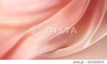 ピンクベージュのグラデーション背景、ローズトーンのぼかし化粧品背景、シルクドレープバックグラウンド 103309933