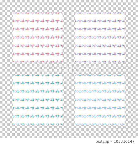 Heart border pattern set Heart border pattern set 103310147
