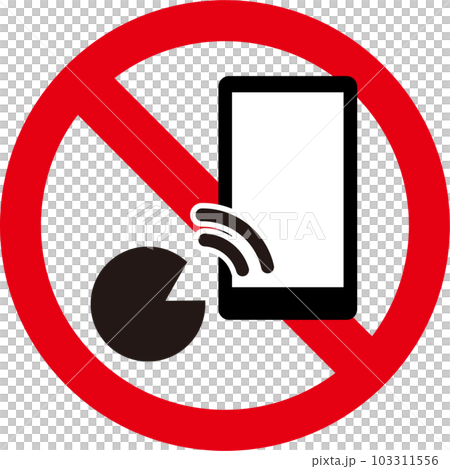 会話禁止・通話禁止・スマホ使用禁止のアイコン 103311556
