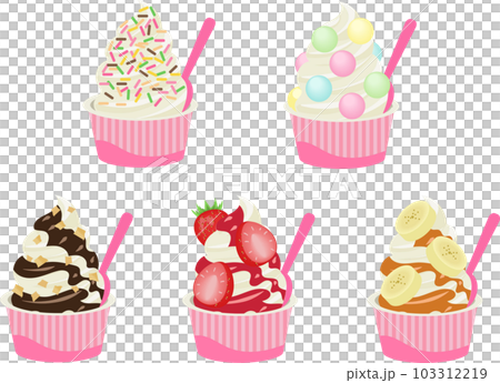 杯軟冰淇淋淋上 103312219