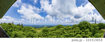 八溝山 山頂展望台からのパノラマ眺望（北側） 103313658