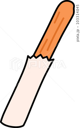 料理食べ物のカラー単品アイコン　チュロス 103314845