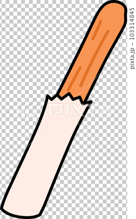 料理食べ物のカラー単品アイコン　チュロス 103314845