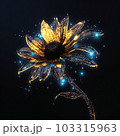 黄金のヒマワリ　「AI生成画像」 103315963