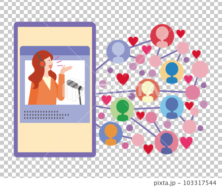 音声SNSのイメージイラスト 103317544