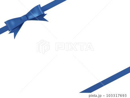 斜めの青色のリボン フレーム用 斜めの青色のリボン フレーム用 103317693