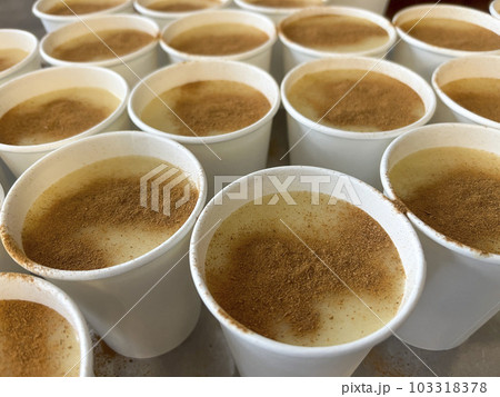 traditional fermented wheat drink "Boza" or "Bosa" in Turkish, Turkey. 103318378