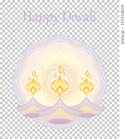 ディワリ　光の祭典のシンボルイラスト 103318616