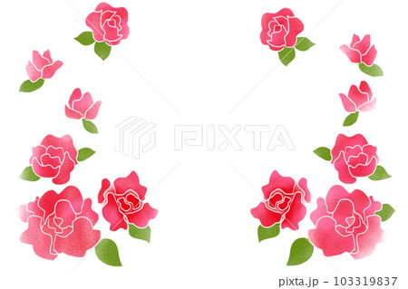 かわいいピンクの薔薇のカード 103319837