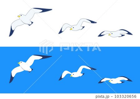 シンプルでかわいいカモメのイラスト 103320656