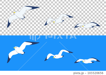 シンプルでかわいいカモメのイラスト 103320656