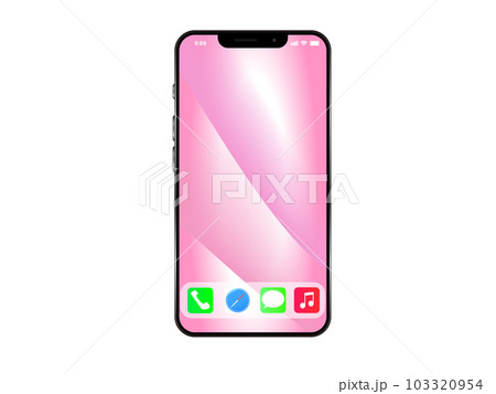 スマホ 本体 待ち受けピンク背景 103320954
