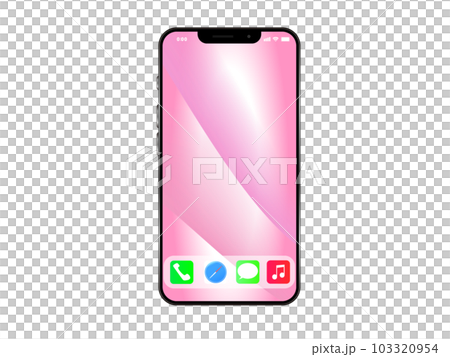 スマホ 本体 待ち受けピンク背景 103320954