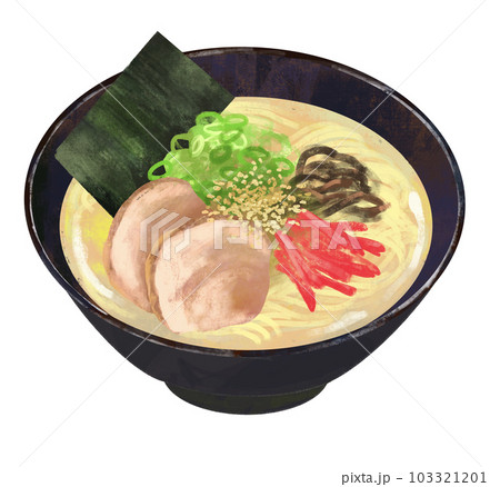 博多 とんこつラーメンのイラストのイラスト素材 [103321201] - PIXTA