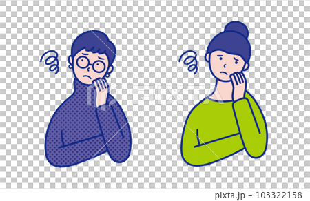 Upper body illustration material for women in their 20s to 40s [set] 103322158