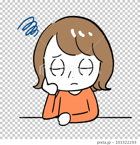 A woman who is worried 103322293