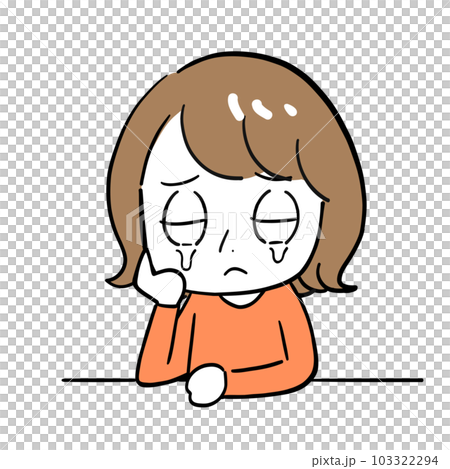 悲傷和哭泣的女人 103322294