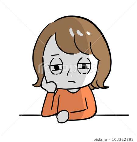 落ち込んでいる女性　影 103322295