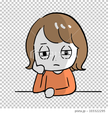 落ち込んでいる女性　影 103322295