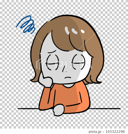 擔心的女人影子 103322296