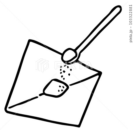 薬さじと薬包紙線画 薬さじと薬包紙線画 103322881