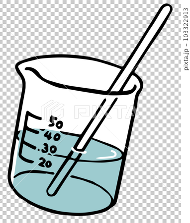 Beaker and glass rod single color 103322913