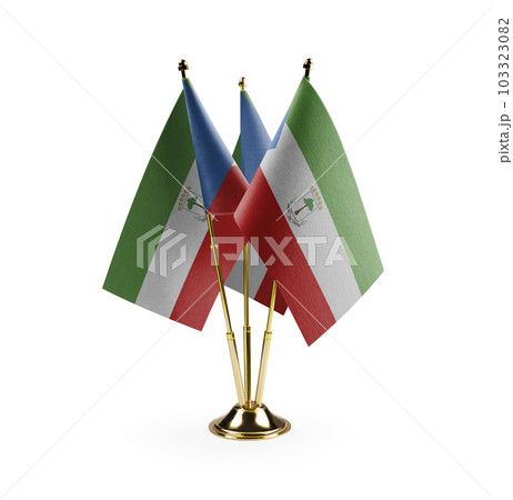 Small national flags of the Equatorial Guinea on a white background Small national flags of the Equatorial Guinea on a white background 103323082