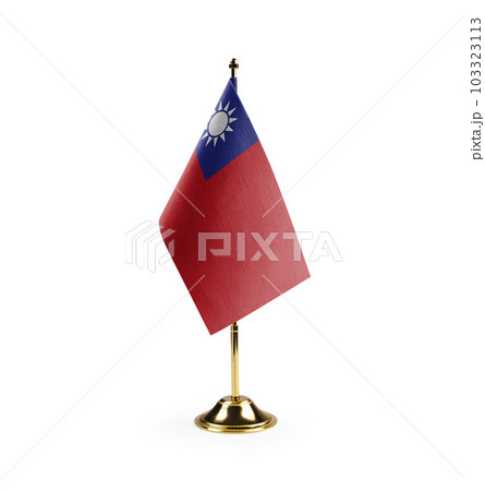 Small national flag of the Taiwan on a white background 103323113