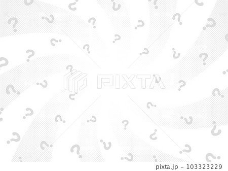 クエスチョンマークの模様の背景素材、グレー 103323229