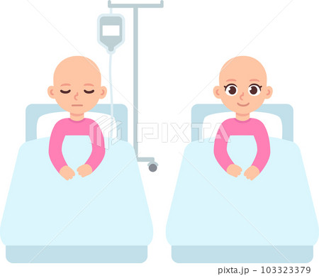 Cartoon child cancer treatment 103323379