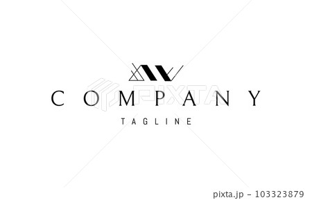 Vector logo on which an abstract image of the roof of the building in the form of letters A and V. 103323879