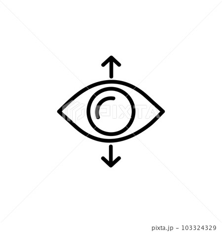 Perspective Vector Icon, Outline style, isolated on white Background. Perspective Vector Icon, Outline style, isolated on white Background. 103324329